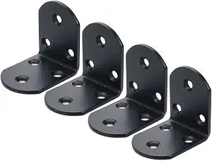 Wall Corner Brackets, 2" x 2" Shelf Brackets, Black-4pcs