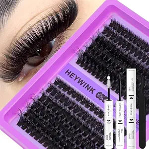 Cluster Eyelash Extensions 10-18mm Thick Lash Clusters Kit 80D 100D