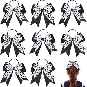 Willbond 10 Pcs Soccer Hair Bows Soccer Bow Ties for Girls Hair Accessories