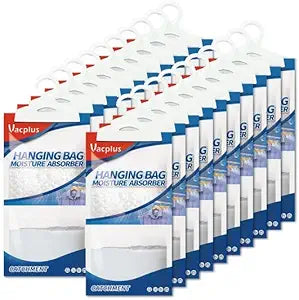 Vacplus Moisture Absorbers Packets, Fragrance Free 20 Pack, Humidity Packs, Dessicant Packets, Hanging Closet Dehumidifier Bags, Odor Eliminator for Bathroom 9.8OZ