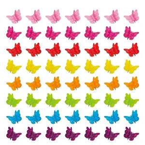 50 Packs Assorted Color Butterfly Hair Clips, Beautiful Mini Butterfly Hair Clips Hair Accessories for Women and Girls (50 pcs Random Colour)