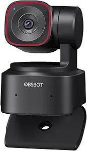 OBSBOT Tiny 2 Lite 4K Webcam for PC, AI Tracking PTZ Streaming Camera with 1/2' Sensor, Gesture Control, 60 FPS, HDR, Microphones, Web Camera for Desktop Computer, Laptop, Meeting, Video Calls, etc.