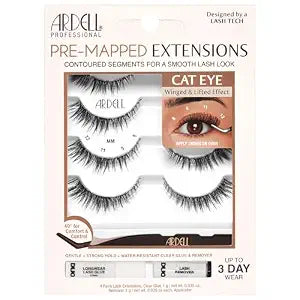 Ardell PreMapped Eyelash Extensions Kit Cat Eye Lashes Lash Clusters 4 Pair
