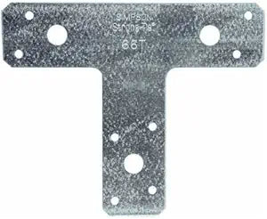 Simpson Strong-Tie Hardware Bracket 66T - Heavy Duty T Strap Tie, Wall Mount - 6 x 6 x 1.5 in