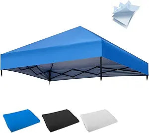 1010FT Canopy Tent Replacement Top, Instant Pop Up Canopy Straight Leg Replacement Cover for Outdoor Garden Picnic, Camping(Blue, 10x10FT)
