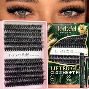 Fluffy Lash Clusters Kit for Full Glam Looks, Soft Wispy Eyelash Clusters