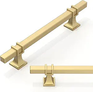 10 Pack Brushed Gold Cabinet Pulls 5 Inch(128mm) Kitchen Cabinet Handles Drawer Pulls