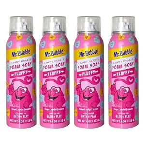 Mr. Bubble The Village Company Limited Edition Foam Soap, Strawberry Candy Scent, Cleans and Moisturizes, Paraben-Free, 4 oz, Pack of 4