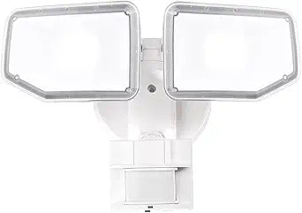 40W LED Security Lights Motion Sensor Light Outdoor, 180 Degree, 4000 LM, 5000 K, ETL Water Resistant, Clear 2 Head Motion Detector Flood Light for Garage, Yard (White)