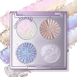 Noerrors Duochrome Shimmer Eyeshadow Quad Palette for Sparkly Fairy Makeup