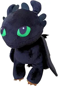 How to Train Your Dragon Toothless Super Soft Plush Cozy Cuddle Pillow Buddy with Light Up Eyes for Comfort, (Officially Licensed Product) by Franco