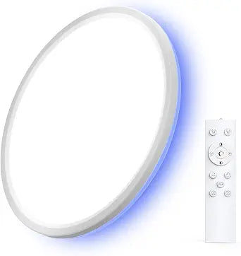 LEPOWER-TEC LED Flush Mount Ceiling Light with Remote, 2600LM RGB Lights
