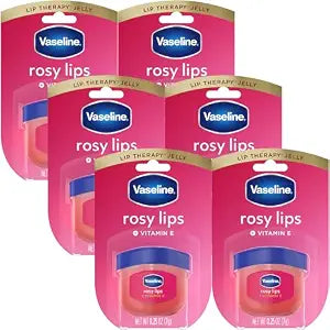 Vaseline Lip Therapy Rosy Lips, Tinted Lip Balm 6-Pack, 0.25 Oz Ea