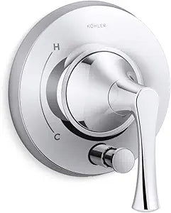 Kohler T35942-4-CP Buckley Rite-Temp valve trim with diverter, Polished Chrome