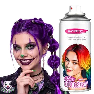Purple Hair Spray Color,Temporary & Washable Hair Dye for Halloween Kids