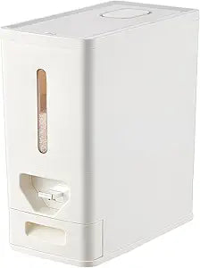 UFORU Rice Dispenser 22-25 Lbs (12kg), Rice Storage Container Sealed Moisture-Proof with Built-in Drawer, BPA-Free for Kitchen Pantry Household, Ideal for Rice, cereals, Beans, and Dry Food