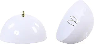 Aspen Creative 28008-15-2, Clip-on Dome Shade for A-Type Bulb Indoor Location Light Fixtures/White Finish, 7 5/8" Diameter x 4" Height, 2 Pack