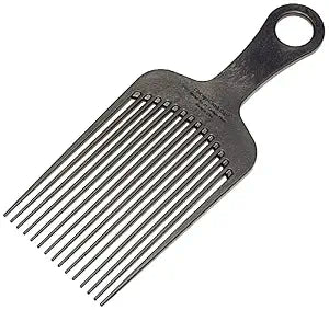 Chicago Comb Model 11 Carbon Fiber, Large Hair Pick, Anti-Static, 7.5 Inches (19 cm), Made in USA