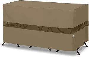 SunPatio Outdoor Bar Set Cover 69 Inch, Heavy Duty Waterproof Bistro Table Cover for 3-Piece Table and Chairs, All Weather Protection Furniture Protector with Air Vent, 69" W x 32" D x 30" H, Taupe