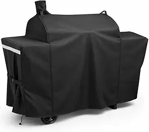 Grill Cover for Char-Griller 1224 2121 3018 2828 2727 2929 1329 2799 Grill and Smoker with Side Fire Box Heavy Duty Waterproof Smoker Cover for Char-Griller Durable Polyester BBQ Cover with PVC Lining