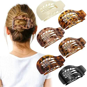 6 PCS Flat Hair Clips for Women, 4.1 Inch Large French Flat Claw Clips
