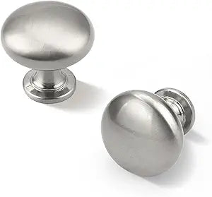 Knobonly 25 Pack Cabinet Round Knob 1-1/4-inch Diameter, Satin Nickel Finish, Cabinet Drawer Kitchen Cupboard Hardware
