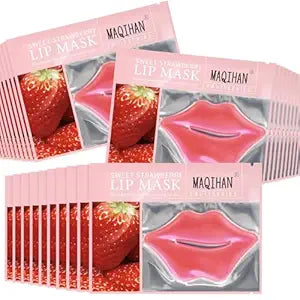 MAQIHAN 30PCS Lip Mask Patches - Pink Hydrating Lip Masks for Dry Lips