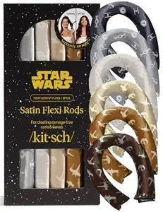Kitsch x Star Wars Satin Flexi Rods, Heatless Curling Rod - 6pc Set