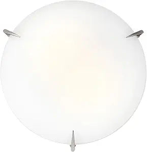 Access Lighting 20662-BS Zenon 3-Light Flush-Mount, Brushed Steel with Opal Glass