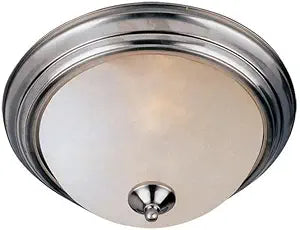 Maxim Lighting Essentials 2-Light Flush Mount | Satin Nickel Finish | Transitional Flush Mount | Ideal for Bedrooms, Hallways & Entryways | 5849FTSN