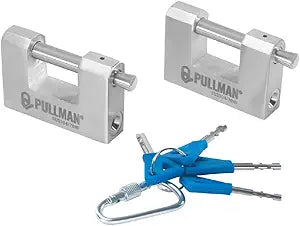 Heavy Duty Keyed Alike Padlocks with 4 Keys - High Security Locks for Garage, Warehouse, Containers (2 Pack) (70mm)