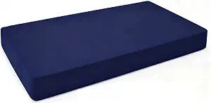 Oslimea Outdoor Daybed Cushion Cover Patio Twin Daybed Covers Waterproof Porch Swing Bed Mattress Covers with Pillow Slipcover, Blue, 75" W x 39" D x 6" H