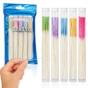 opasyo Ear Hole Cleaner 300PCS Ear Piercing Cleaner Floss,5 Colors Earring Hole Cleaner for Girls Women Men,Disposable Piercing Cleaner Floss Ear Piercing Care Cleaning Tool (5colors)
