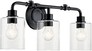 Kichler Gunnison 24 inch 3 Light Vanity Light Black