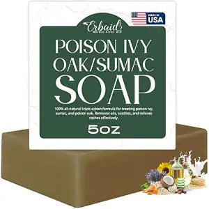 Poison Ivy Soap Bar – All Natural Poison Ivy Treatment – Anti-Itch Skin Cleanser Wash for Poison Ivy, Poison Oak & Sumac – Removes Oils, Soothes & Relieves Rashes – 5oz Jewelweed Soap Made in USA