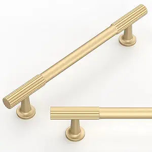 10 Pack Brushed Gold Cabinet Pulls 5 Inch(128mm) Kitchen Cabinet Handles Cabinet Hardware for Drawer Pulls