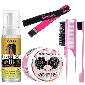 Edge Control Wax for Women Strong Hold Non-greasy Smoother Gel, Styling for Black Hair No Flaking, White Residue, Braiding Braid Mouss Shine and Smooth