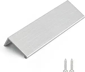 Rergy 10 Pack 5 INCH Cabinet Pulls Brushed Nickel Finger Pulls, Brushed Nickel Edge Pulls for Cabinet Kitchen Cabinet Edge Pulls, 128mm Cabinet Finger Pulls