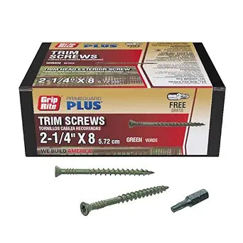 Grip-rite 5030167 2.25 in. No.9 Star Trim Head Deck Screw Ceramic Coated - Pack of 12