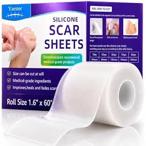 Silicone Scar Sheets, Medical Grade Scar Tape for Surgical Scars