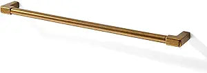 TUNNY 5 Pack Classic Solid Cabinet Handles-10/256mm Screw Spacing Antique Brass Furniture Hardware Handles for Bathroom Dresser Kitchen Cabinets Bedroom Cabinet Pulls
