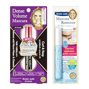 KISSME Heroine Make 2-Piece Mascara & Removal Set | Jet Black