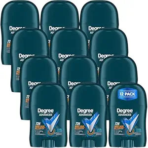 Degree Men���s Travel Deodorant Cool Rush 12-Pack ��� 72H Body Heat Activated Mini Antiperspirant, 0.5 Oz Ea