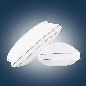 SHOUREN Goose Down Pillows Standard/Queen Size Set of 2, Fluffy Soft Bed Pillows for Sleeping, Down-Filled Pillow Insert with Gusseted Design, Perfect for Back, Side or Stomach Sleepers, 18 * 28"