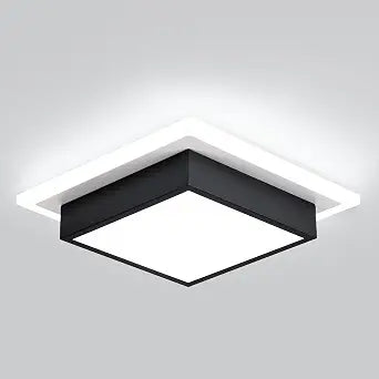 EIDISUNY Modern LED Ceiling Light, Kitchen Ceiling Light, 6000K Cold White Flush Mount Ceiling Lamp, Square Hallway Lighting Fixtures for Living Room Bedroom Bathroom Kitchen
