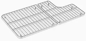 KOHLER 6449-ST Whitehaven Kitchen Sink Rack, Stainless Steel, Dishwasher Safe, Rubber Feet, Durable Construction
