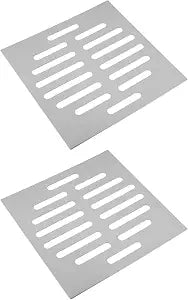2pcs Drain Cover Grates 6" x 6" Stainless Steel Square Drainage Grate Cover