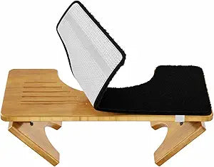 Bamboo Toilet Stool 7 Inch, Foldable Squat Stool with Soft Foot Cushion Cover  Relieve Constipation & Improve Posture, No-Assembly, Non-Slip, Poop Stool for Adults & Kids