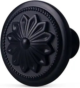 16 Pack Matte Black Kitchen Cabinet Hardware Knobs, 1-2/5" Round Black Cabinet Knobs for Cabinets Drawer Knobs Handles for Dresser Drawers