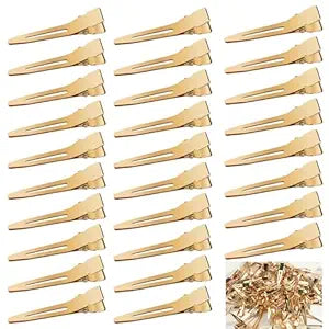 Qearl 120 PCS 1.77" Single Prong Curl Clips Duckbill Metal Clips